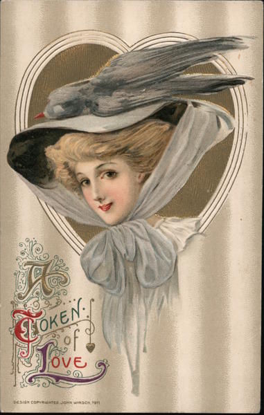 A Token of Love - Big Hat With Bird Samuel L. Schmucker