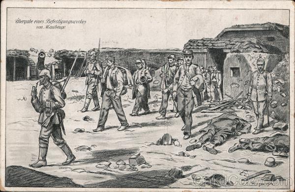 Ubergabe eines Befestigungswerks von Maubeuge World War I
