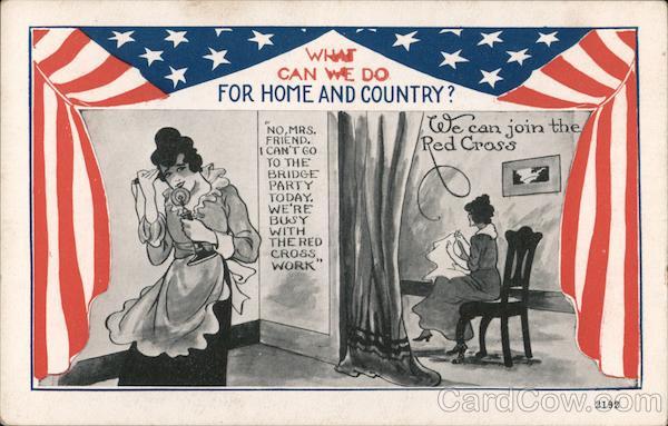 What can we do for home and country? We can join the red cross.