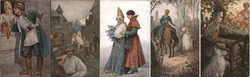 Set of 5: Sergey Solomko Series Postcard