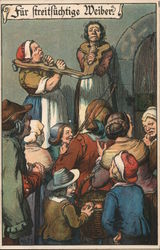Fur Streitsuchtige Weiber Public Shaming Postcard