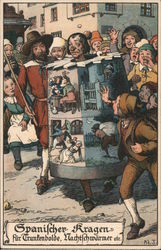 Spanish collar for drunkards, night owls, etc. Public Shaming Postcard