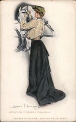 The Red Haired Girl and The White Horse Postcard