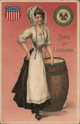 State of Louisiana State Girls Postcard Postcard Postcard