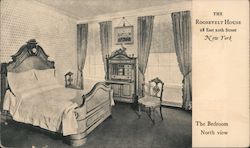 The Roosevelt House. The bedroom, North view. Theodore Roosevelt Postcard Postcard Postcard