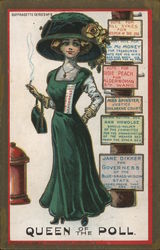 Queen of the Poll Women's Suffrage Postcard Postcard Postcard