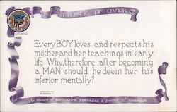 THINK IT OVER Postcard