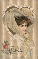 To My Sweetheart Women Samuel L. Schmucker Postcard Postcard Postcard