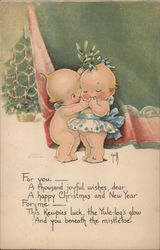 For You A Thousand Joyful Wishes, Dear, A Happy Christmas and New Year Postcard