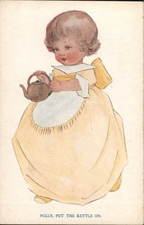 Polly Put the Kettle On Postcard