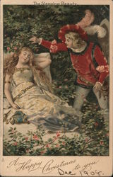 The Sleeping Beauty A Happy Christmas To You Postcard