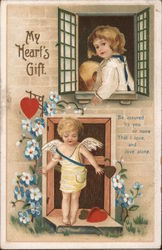 My Heart's Gift, Be Assured 'Tis You or None That I Love and Love Alone Cupid Ellen Clapsaddle Postcard Postcard Postcard