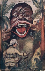 Wecome Teddy! Africa's Interior Black Americana S. Merkley Postcard Postcard Postcard