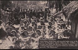 Wedding Ceremony of John Hull and Dorothy Lamour in movie The Hurricane Postcard