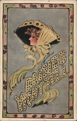 Daisies Won't Tell, Lady with Flower Bonnet Women Postcard Postcard Postcard