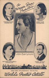 Don Juan Production. John Barrymore, Miscma Elman, Anna Case, Giovanni Martinelli, Henry Hadley Postcard