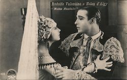 Rudolfo Valenino and Helen D'Algy "Notte Nuziale" Postcard