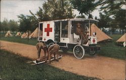 Transporting the Wounded Warriors Postcard