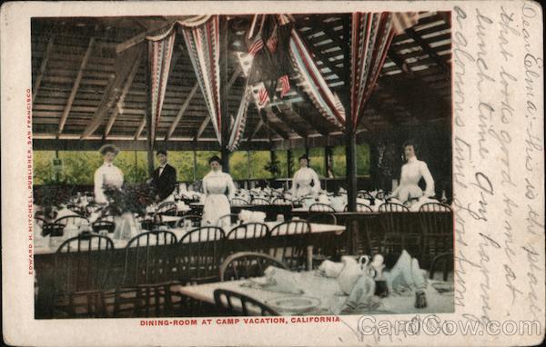 Dining room at Camp Vacation California
