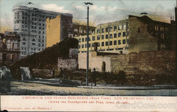 Emporium and Flood Buildings (Rear View) San Francisco California