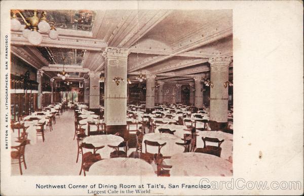 Northwest Corner of Dining Room at Tait's San Francisco California