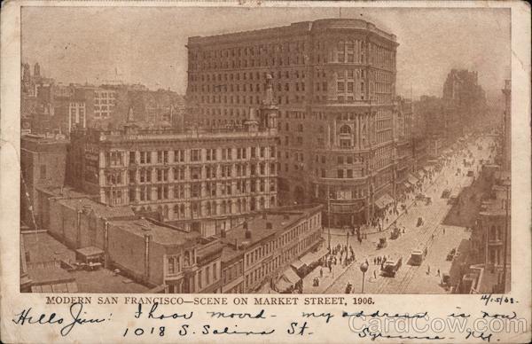 Scene on Market Street, 1906 San Francisco California