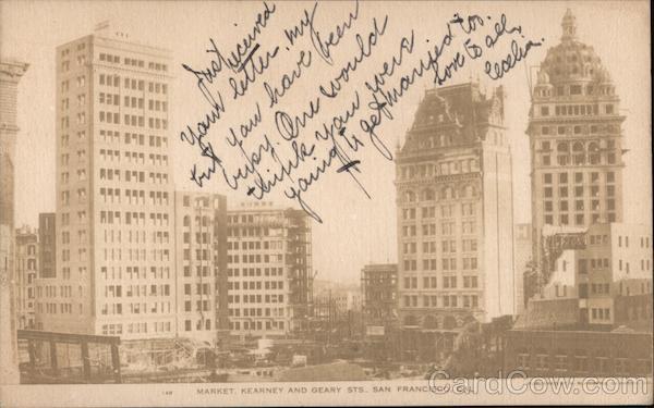 Market, Kearney and Geary Streets San Francisco California