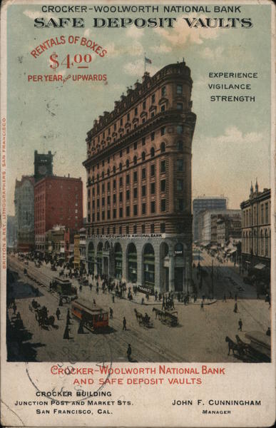 Crocker Building junction Post and Market Sts. San Francisco California