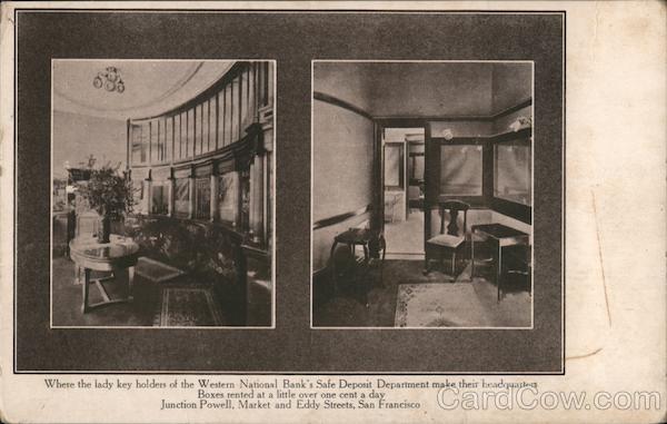 Western National Bank's Safe Deposit Department San Francisco California