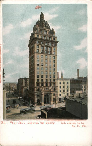 Call Building - Badly Damaged by Fire April18, 1906 San Francisco California