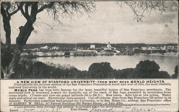 A new view of Stanford University. Menlo Park. Land for sale San Francisco California