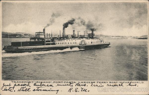 Transport Solano, largest ferryboat in the world. Port Costa California