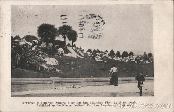 Refugees at Jefferson Square, after the San Francisco fire, April 18, 1906 California