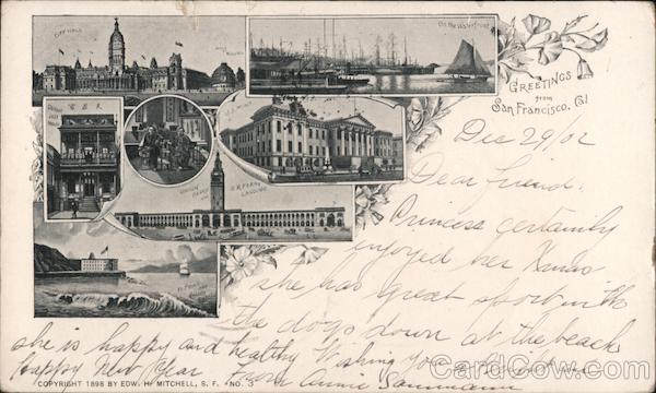 Greetings from San Francisco, Cal. California