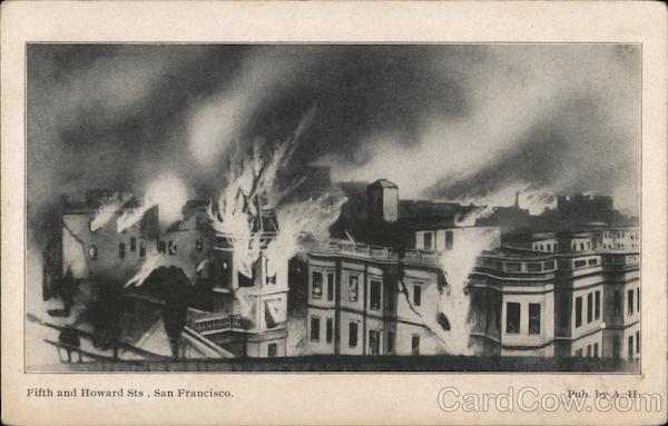 Fifth and Howard Sts. -- On Fire San Francisco California
