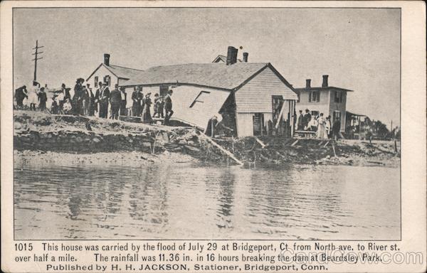 This House was Carried by the Flood of July 29 Bridgeport Connecticut