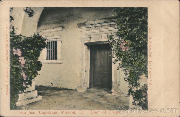 San Juan Capistrano Mission, Cal., Door of Chapel Religious