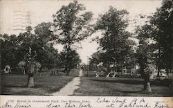 Scene in Greenwood Park Postcard