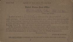Notice of mail held for postage due, 1909 Postcard