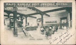 Paso Robles Hot Springs Hotel Postcard