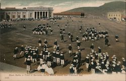 Sham Battle in front of barracks Yerba Buena Island, CA Postcard Postcard Postcard