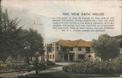 The New Bath House Paso Robles, CA Postcard Postcard Postcard
