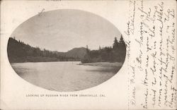 Looking Up Russian River, Grandville Postcard