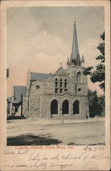 Catholic Church Santa Rosa, CA Postcard Postcard Postcard