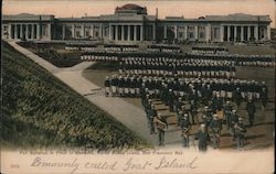 Full Battalion in Front of Barracks Yerba Buena Island, CA Postcard Postcard Postcard