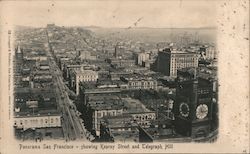 Panorama showing Kearny Street and Telegraph Hill San Francisco, CA Postcard Postcard Postcard