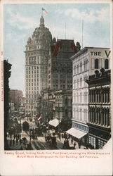 Kearny Street. White House and Mutual Bank Buildings and Call Building. San Francisco, CA Postcard Postcard Postcard
