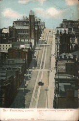 Cable Cars Climbing California St. Hill Postcard