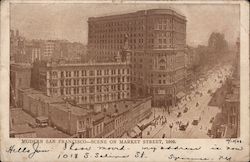 Scene on Market Street, 1906 Postcard