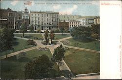 Portsmouth Square where the American Flag was first raised Postcard
